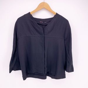 Okishi Women's 10 Black 3/4 Sleeve Blazer F2